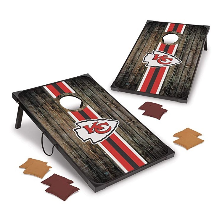 Wild Sports Store NFL Pro Football MDF Wood Deluxe Cornhole Set