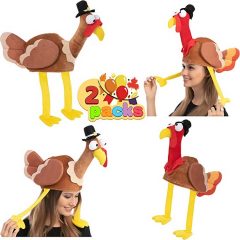 JOYIN 2-Pack Turkey Gobbler Hats