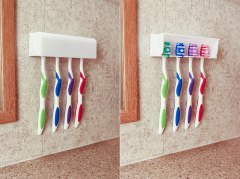 Camco Pop-A-Toothbrush Wall-Mounted Toothbrush Holder