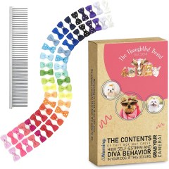 The Thoughtful Brand Dog Bows With Rubber Bands, 25 Pairs