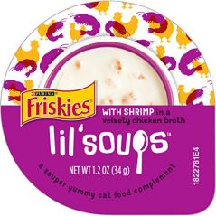 Friskies Lil' Soups – With Shrimp in a Velvety Chicken Broth