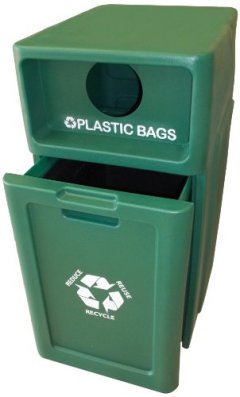 Forte Products Enclosed Top Plastic Recycle Bin