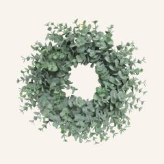 Kelly Clarkson Home Frosted Eucalyptus Leaf Plastic Wreath