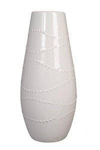 Hosley White Textured Ceramic Vase