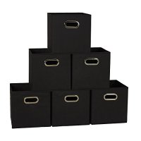 Household Essentials Open Fabric Storage Cube Bins