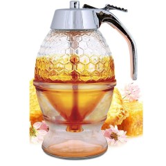 Hunnibi Honey Dispenser No Drip Glass