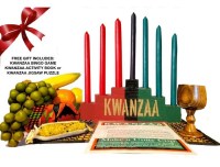 7 Symbols of Kwanzaa 13-Piece Kinara Celebration Set