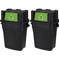 Rubbermaid Commercial Products 30-Gallon Flip-Door Stackable Recycle Bin