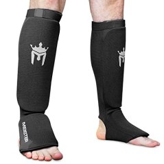 Meister MMA Elastic Cloth Shin & Instep Padded Guards