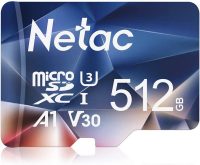 Netac Micro SD Card 512GB, Mini SD Card MicroSDXC MicroSDHC 512GB Memory Card - UHS-I, 100MB/s, 667X, U3, C10, V30, A1, EXFAT TF Card