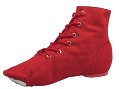 NLeahershoe Lace-up Canvas Dance Shoes