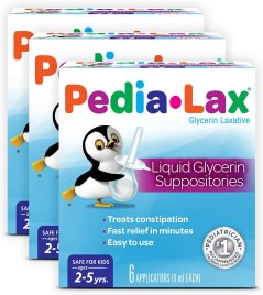 Pedia-Lax Laxative Liquid Glycerin Suppositories for Kids