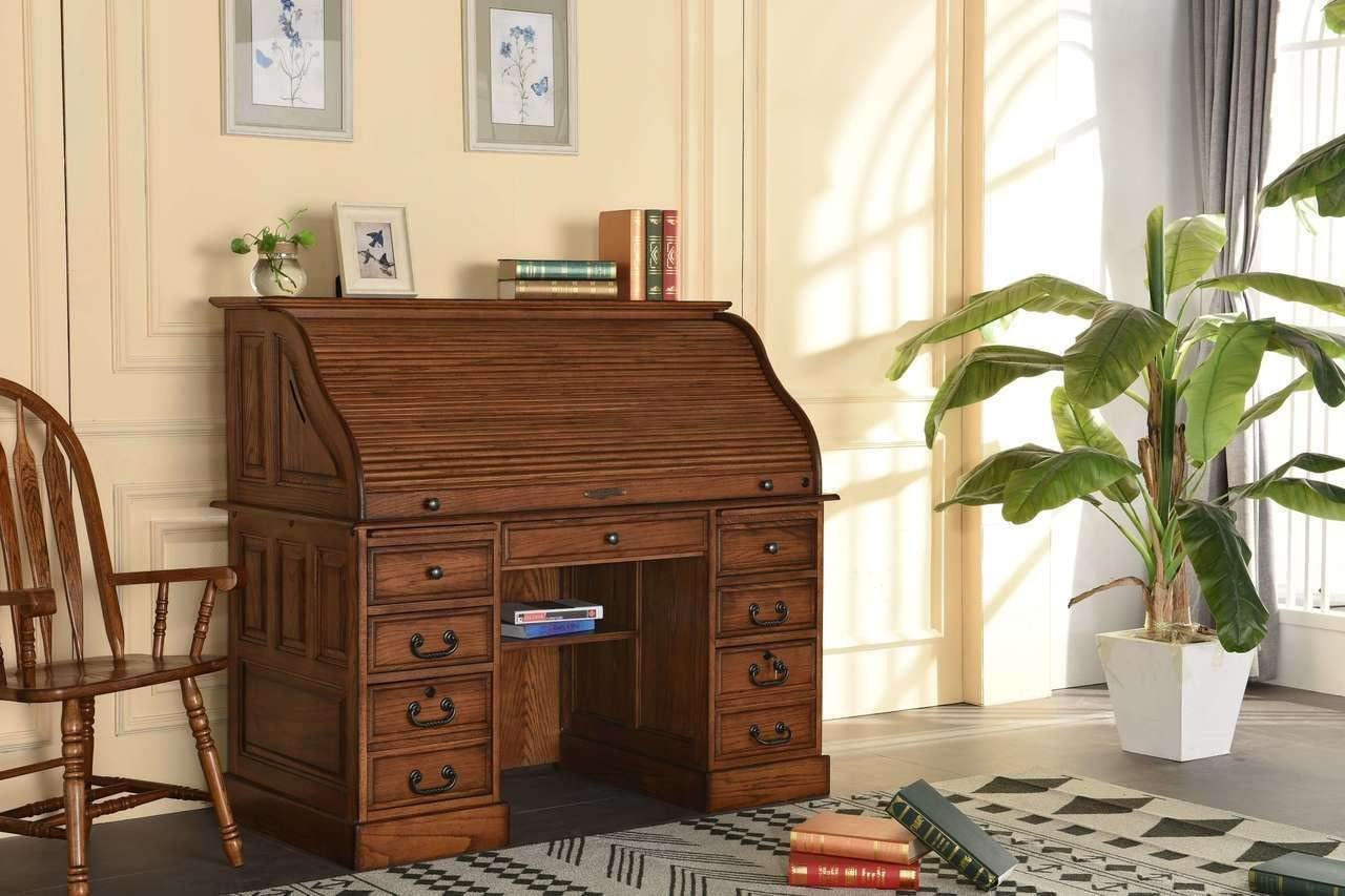 Country Marketplace 54&quot; Deluxe Executive Rolltop Desk