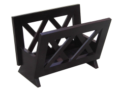 Oceanstar Contemporary Wood Magazine Rack