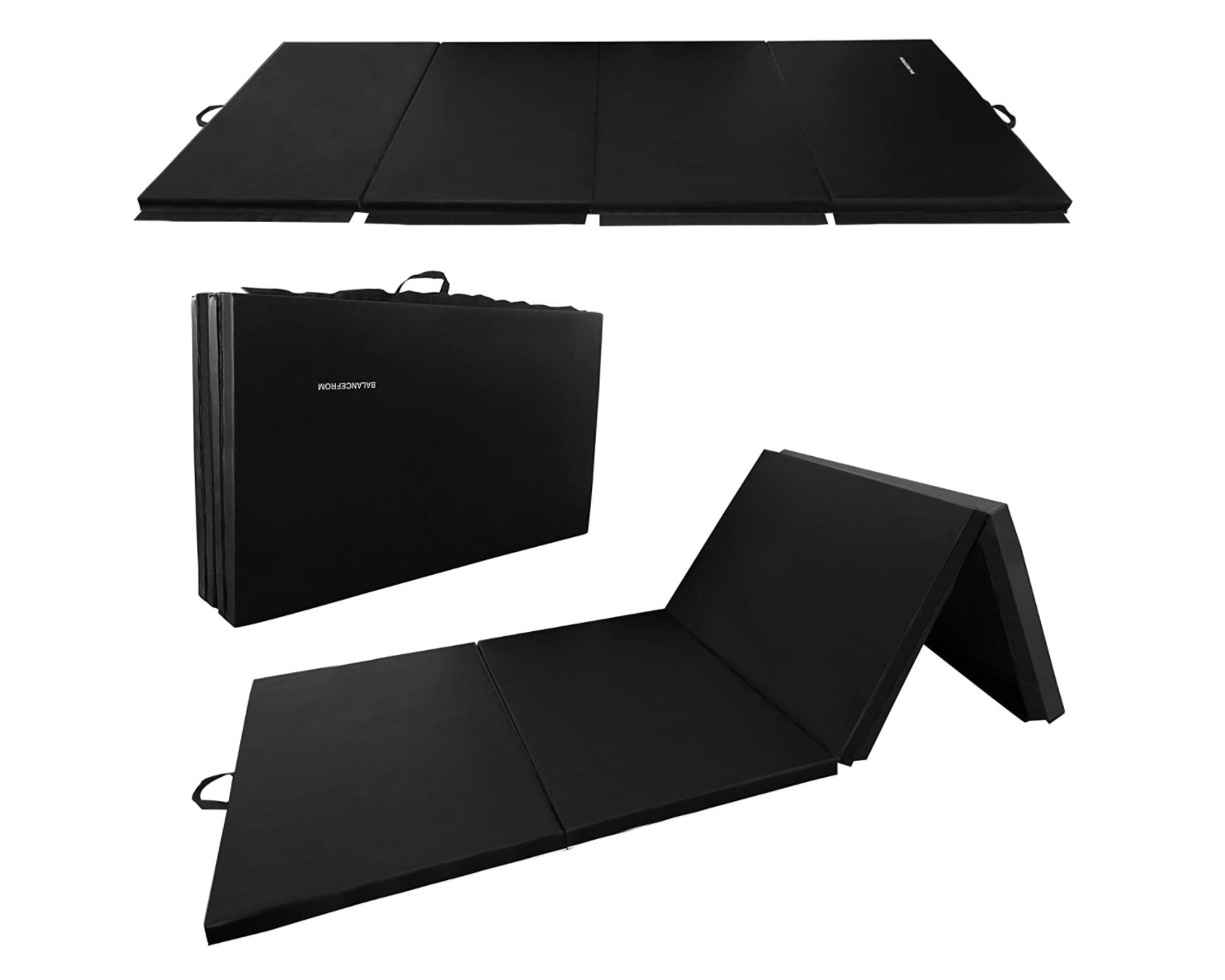 BalanceFrom All-Purpose 4&#039;x10&#039;x2 Extra Thick High Density Anti-Tear Gymnastics Gym Folding Exercise Aerobics Mats