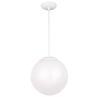 Sea Gull Lighting Hanging Globe 1-Light White Pendant