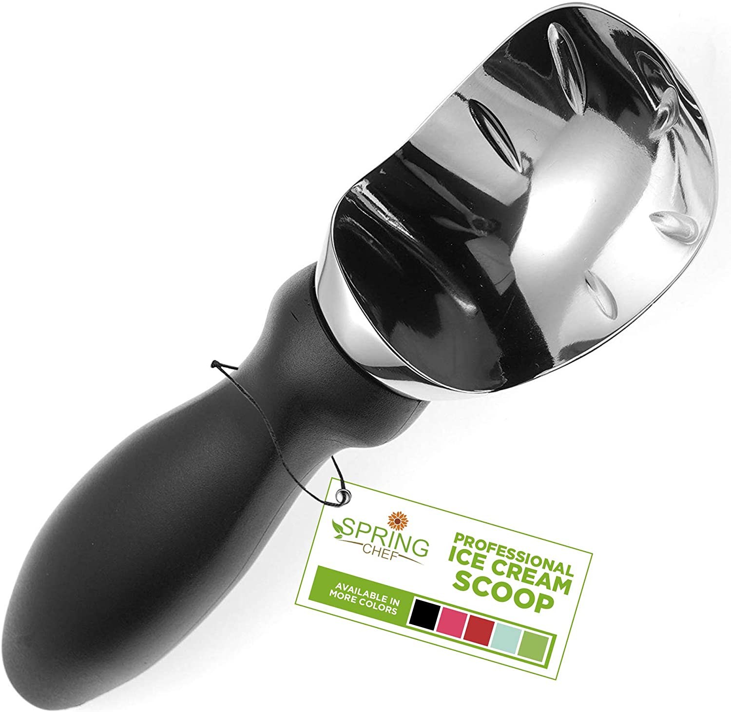 Spring Chef Ice Cream Scoop with Comfortable Handle