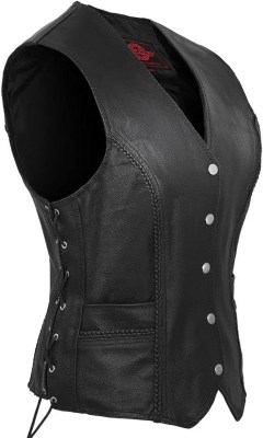 Alpha Cycle Gear Leather Motorcycle Vest