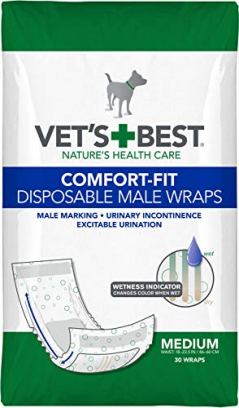 Vet's Best Comfort Fit Disposable Male Dog Wraps (12 count)